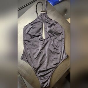 Victoria's Secret Black Halter One-Piece Swimsuit
